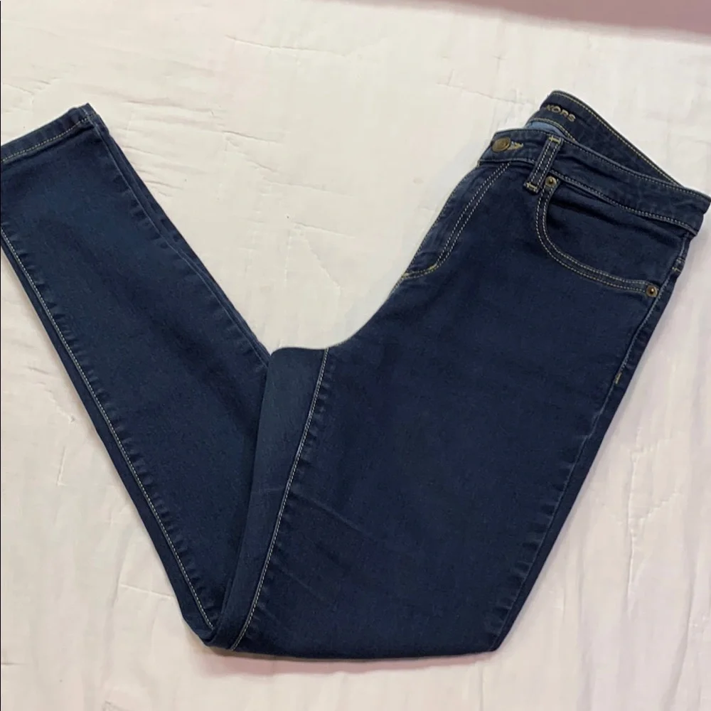 Michael Kors Selma Skinny High Rise Dark Wash Denim Jeans Women's Size 8 Stretch